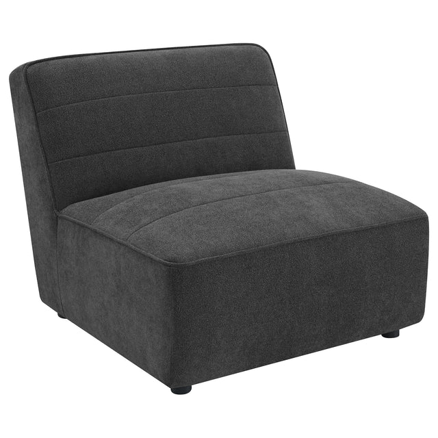 Tampa Furniture Outlet - Coaster - Sunny Upholstered Armless Chair Dark Charcoal - 552081