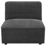 Sunny Upholstered Armless Chair Dark Charcoal - Tampa Furniture Outlet