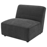 Sunny Upholstered Armless Chair Dark Charcoal - Tampa Furniture Outlet