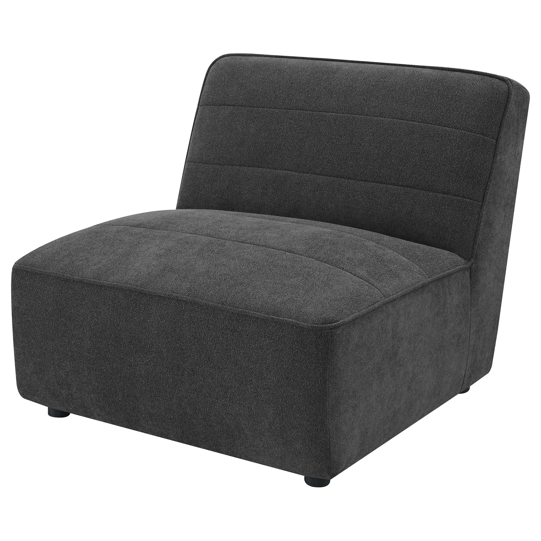 Sunny Upholstered Armless Chair Dark Charcoal - Tampa Furniture Outlet