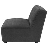 Sunny Upholstered Armless Chair Dark Charcoal - Tampa Furniture Outlet