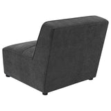 Sunny Upholstered Armless Chair Dark Charcoal - Tampa Furniture Outlet