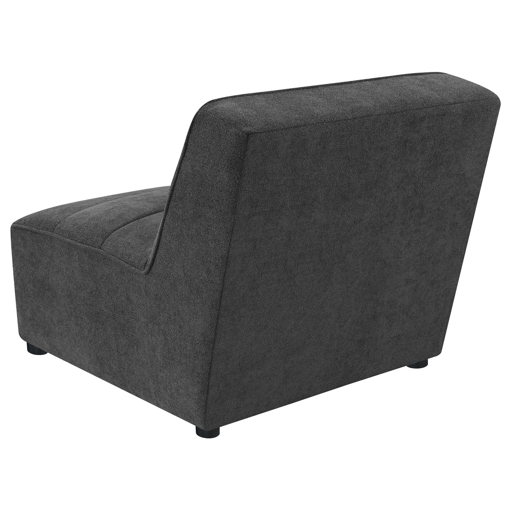 Sunny Upholstered Armless Chair Dark Charcoal - Tampa Furniture Outlet