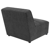 Sunny Upholstered Armless Chair Dark Charcoal - Tampa Furniture Outlet