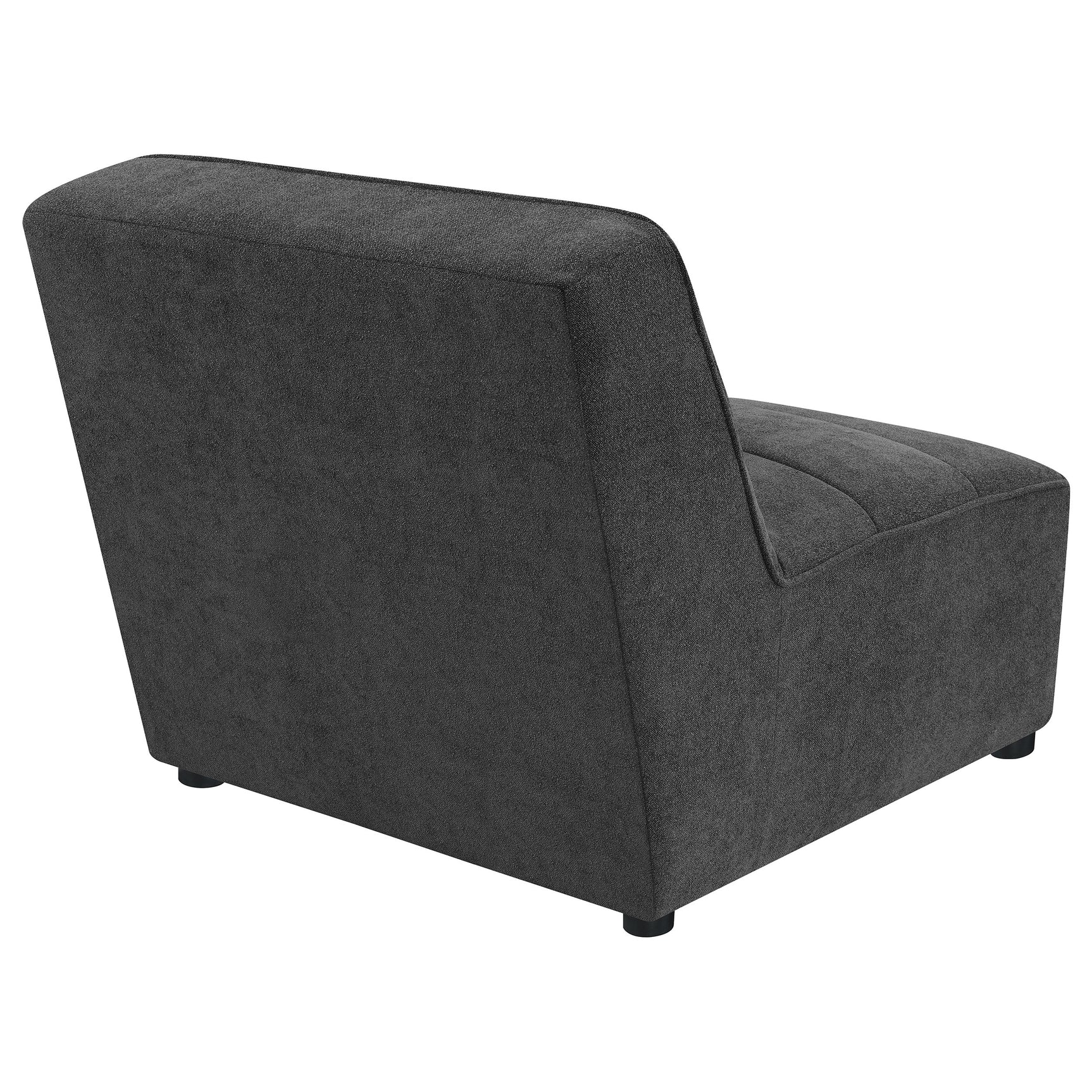 Sunny Upholstered Armless Chair Dark Charcoal - Tampa Furniture Outlet