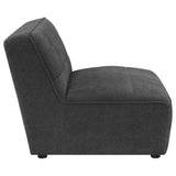 Sunny Upholstered Armless Chair Dark Charcoal - Tampa Furniture Outlet
