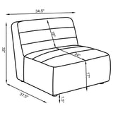 Sunny Upholstered Armless Chair Dark Charcoal - Tampa Furniture Outlet