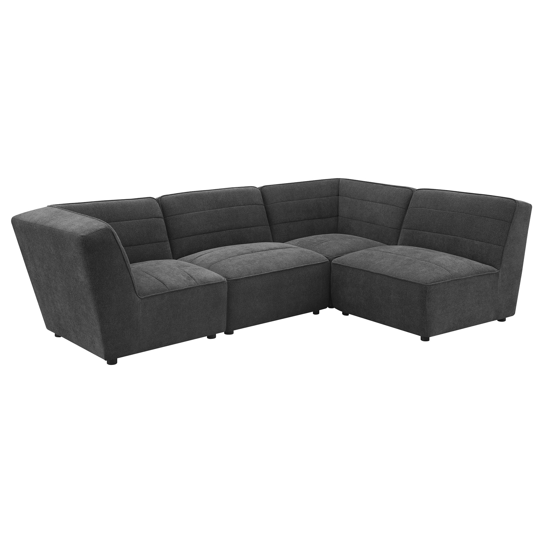 Sunny Upholstered Armless Chair Dark Charcoal - Tampa Furniture Outlet