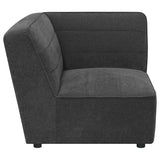 Sunny Upholstered Corner Chair Dark Charcoal - Tampa Furniture Outlet