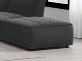 Sunny Square Upholstered Ottoman Dark Charcoal - Tampa Furniture Outlet