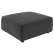 Tampa Furniture Outlet - Coaster - Sunny Square Upholstered Ottoman Dark Charcoal - 552083