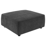 Tampa Furniture Outlet - Coaster - Sunny Square Upholstered Ottoman Dark Charcoal - 552083