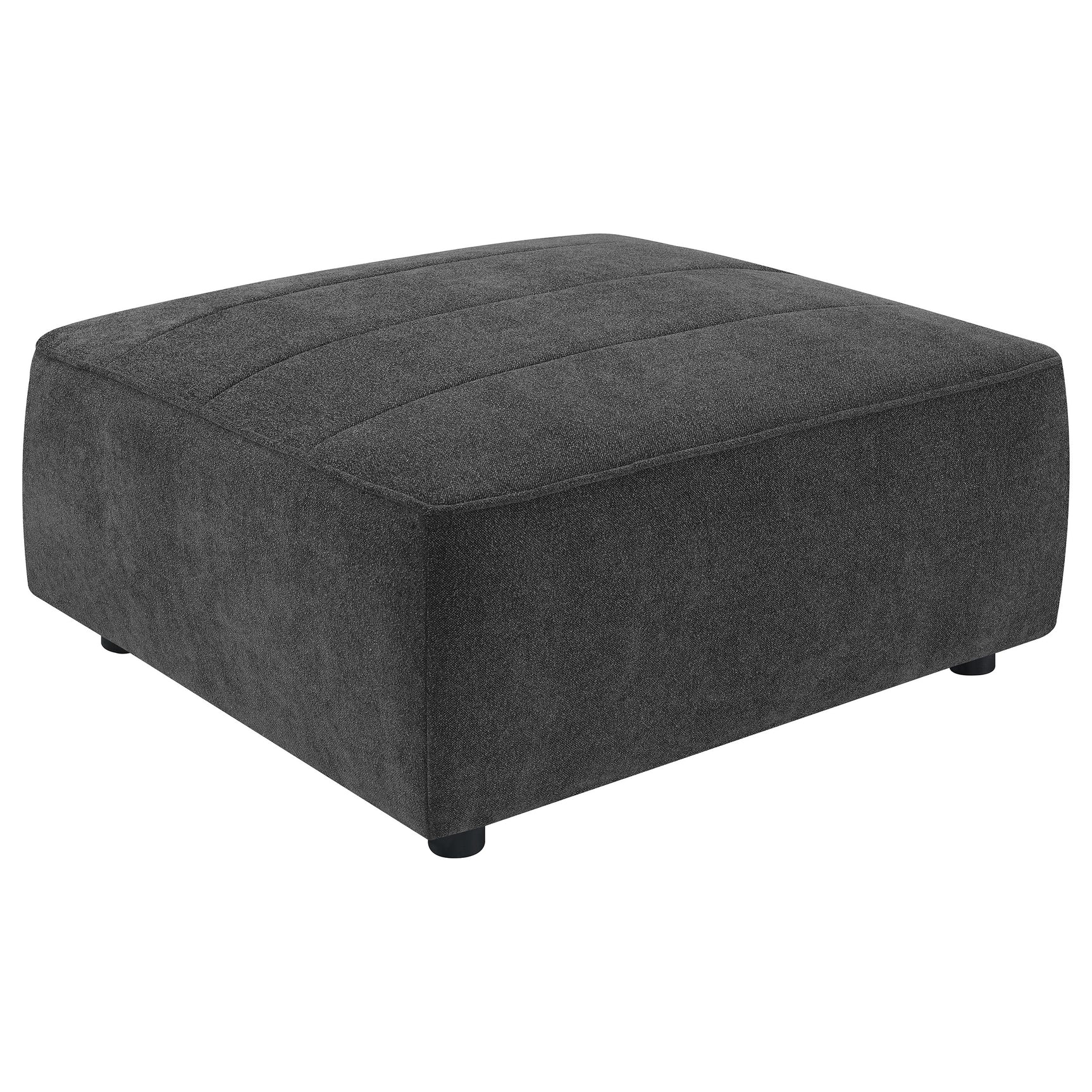 Tampa Furniture Outlet - Coaster - Sunny Square Upholstered Ottoman Dark Charcoal - 552083