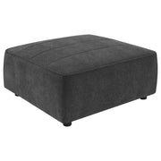 Tampa Furniture Outlet - Coaster - Sunny Square Upholstered Ottoman Dark Charcoal - 552083