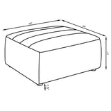 Sunny Square Upholstered Ottoman Dark Charcoal - Tampa Furniture Outlet