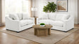 Tampa Furniture Outlet - Coaster - Ashlyn 2-piece Upholstered Track Arm Sofa Set Sand - 552091-S2