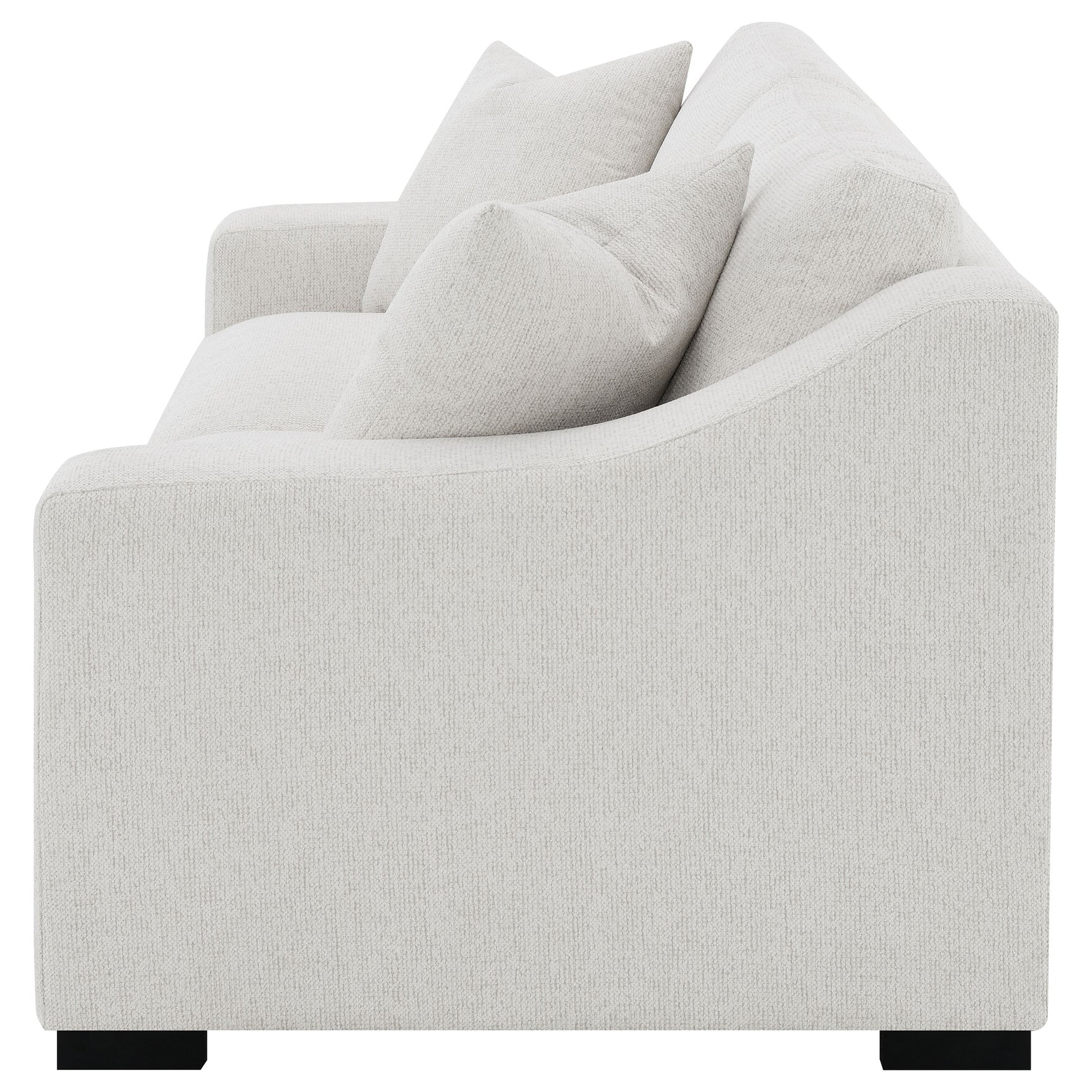 Ashlyn Fabric Upholstered Track Arm Sofa Sand