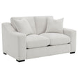 Tampa Furniture Outlet - Coaster - Ashlyn Fabric Upholstered Track Arm Loveseat Sand - 552092