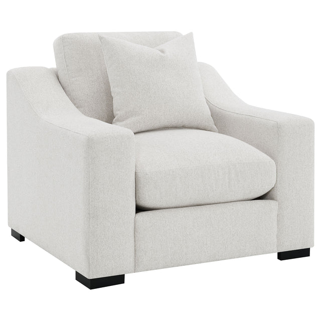 Tampa Furniture Outlet - Coaster - Ashlyn Fabric Upholstered Track Arm Accent Chair Sand - 552093