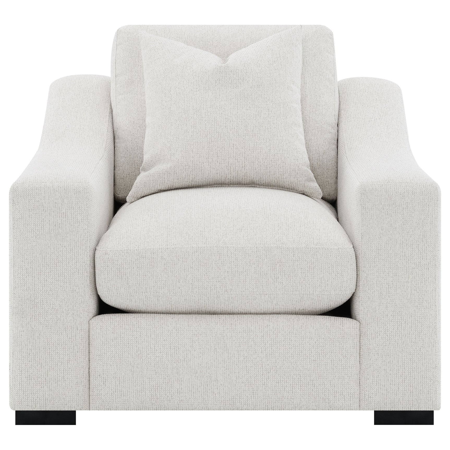 Ashlyn Fabric Upholstered Track Arm Accent Chair Sand