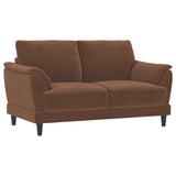 Selma 2-piece Velvet Upholstered Crescent Arm Sofa Set Rust - Tampa Furniture Outlet