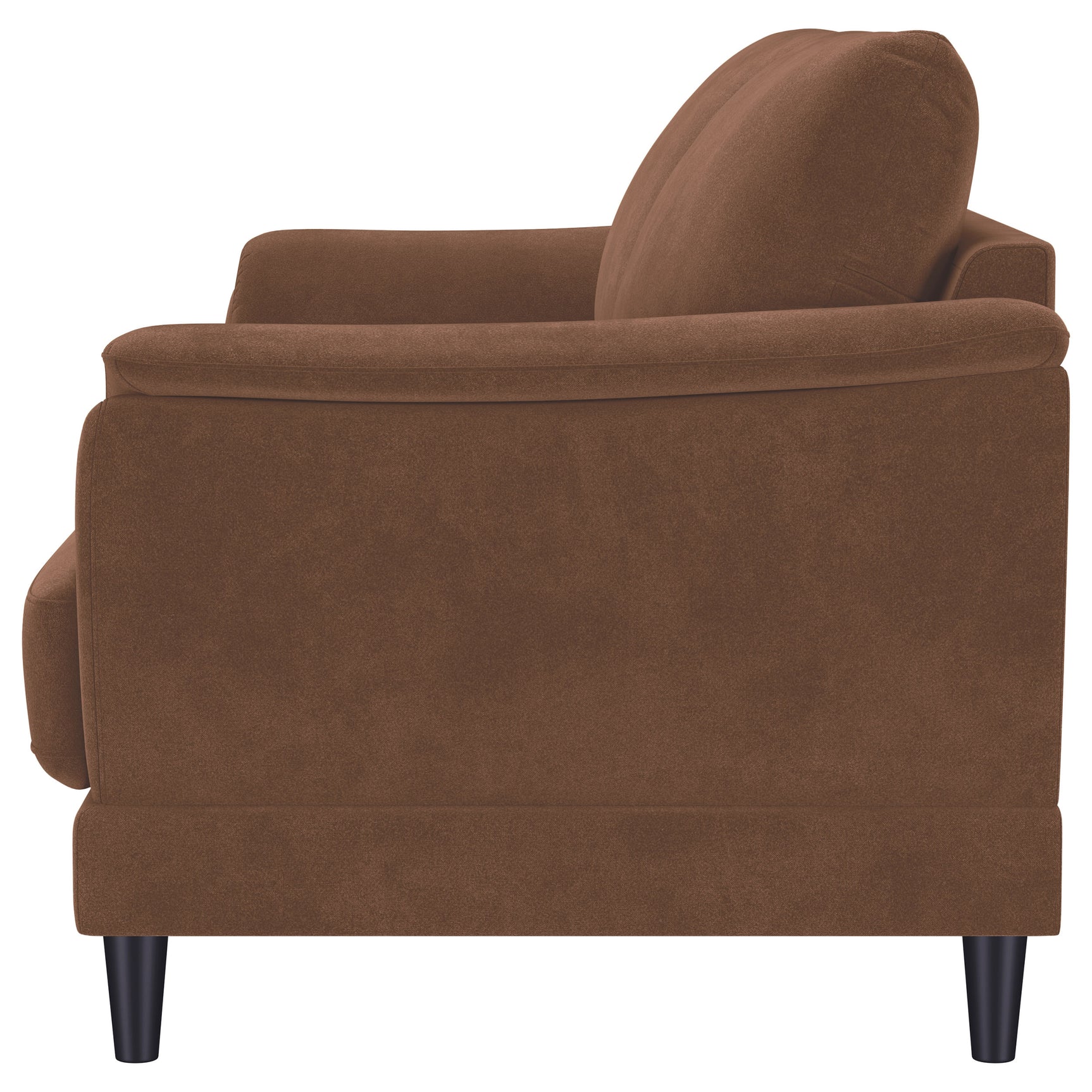 Selma Velvet Upholstered Crescent Arm Sofa Rust - Tampa Furniture Outlet