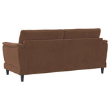 Selma Velvet Upholstered Crescent Arm Sofa Rust - Tampa Furniture Outlet