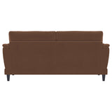 Selma Velvet Upholstered Crescent Arm Sofa Rust - Tampa Furniture Outlet
