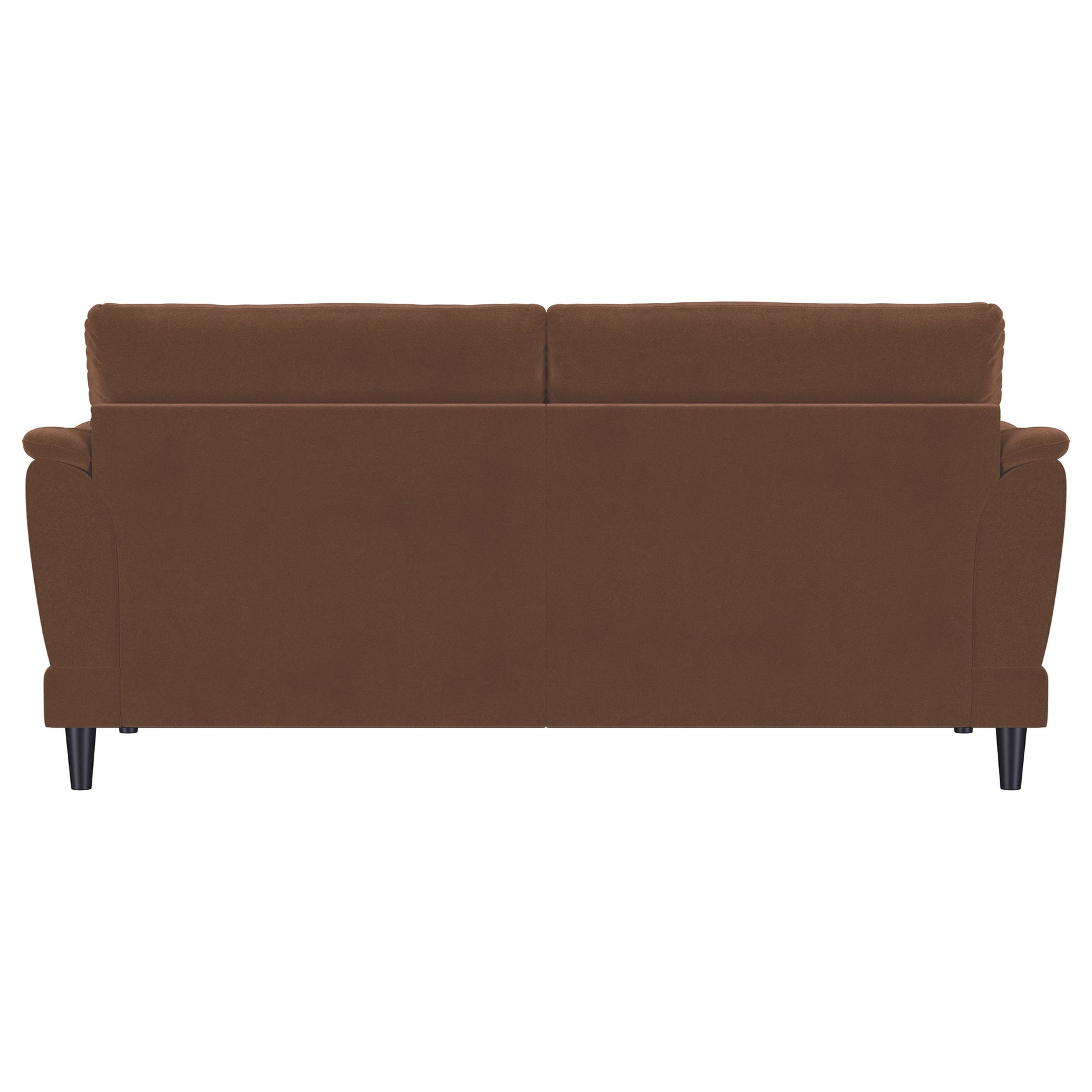 Selma Velvet Upholstered Crescent Arm Sofa Rust - Tampa Furniture Outlet