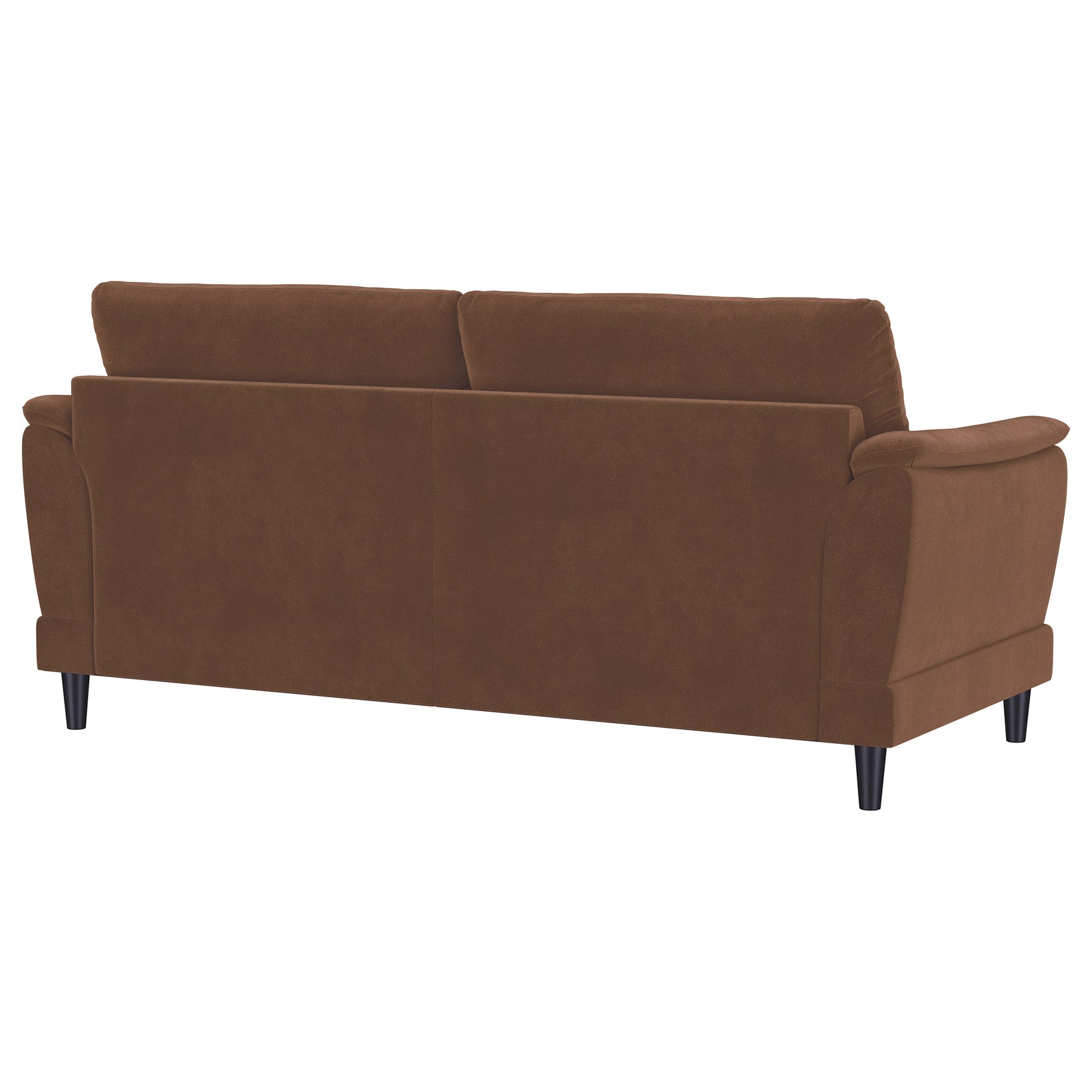 Selma Velvet Upholstered Crescent Arm Sofa Rust - Tampa Furniture Outlet