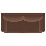 Selma Velvet Upholstered Crescent Arm Sofa Rust - Tampa Furniture Outlet