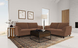Selma Velvet Upholstered Crescent Arm Sofa Rust - Tampa Furniture Outlet