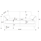 Selma Velvet Upholstered Crescent Arm Loveseat Rust - Tampa Furniture Outlet