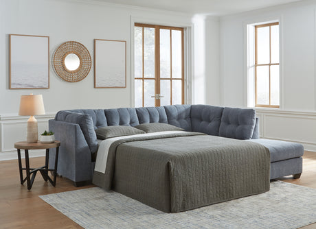 Tampa Furniture Outlet - Ashley Furniture - Marleton Sectional - 2-Piece Sleeper Sectional with Chaise / Denim - 55303S4