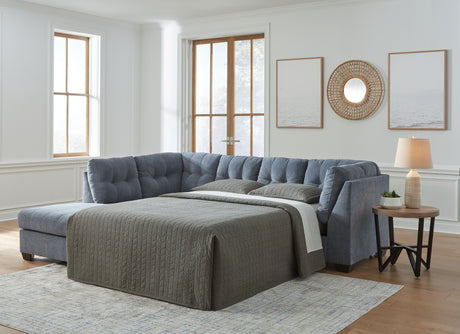 Tampa Furniture Outlet - Ashley Furniture - Marleton Sectional - RAF 2-Piece Sleeper Sectional with Chaise / Denim - 55303S3