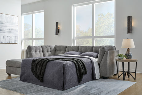 Tampa Furniture Outlet - Ashley Furniture - Marleton Sectional - RAF 2-Piece Sectional with Chaise / Gray - 55305S1