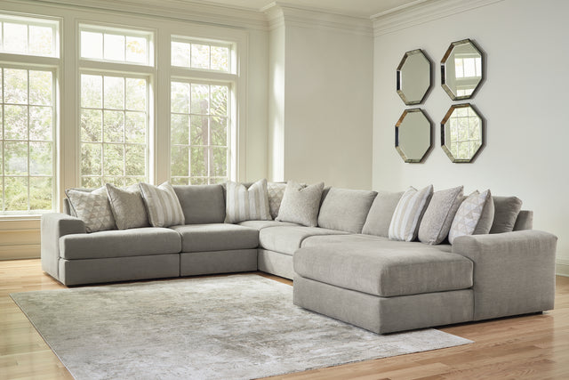 Tampa Furniture Outlet - Ashley Furniture - Avaliyah Sectional - RAF 6-Piece Sectional / Ash - 58103S7