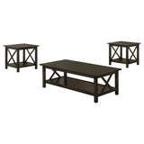 Rachelle 3-piece Rectangular Coffee Table Set Deep Merlot - Tampa Furniture Outlet
