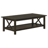 Rachelle 3-piece Rectangular Coffee Table Set Deep Merlot - Tampa Furniture Outlet
