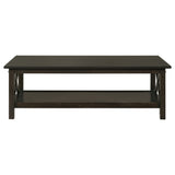 Rachelle 3-piece Rectangular Coffee Table Set Deep Merlot - Tampa Furniture Outlet