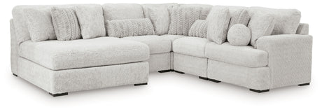 Tampa Furniture Outlet - Ashley Furniture - Cuddle Plush Sectional - 5-Piece Sectional with Chaise / Arctic - PC59106S11