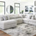 Tampa Furniture Outlet - Ashley Furniture - Cuddle Plush Sectional - 6-Piece Sectional with Chaise / Arctic - PC59106S8