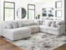 Tampa Furniture Outlet - Ashley Furniture - Cuddle Plush Sectional - 6-Piece Sectional with Chaise / Arctic - PC59106S8