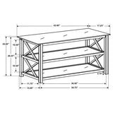 Rachelle 2-shelf Wood Entryway Console Table Deep Merlot - Tampa Furniture Outlet