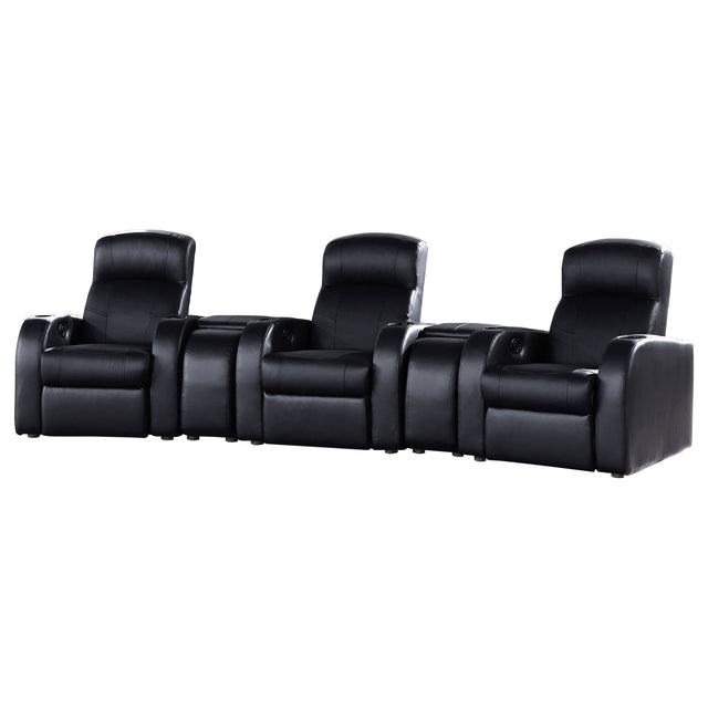 Tampa Furniture Outlet - Coaster - Cyrus 5-piece Upholstered Home Theater Seating - 600001-S3A