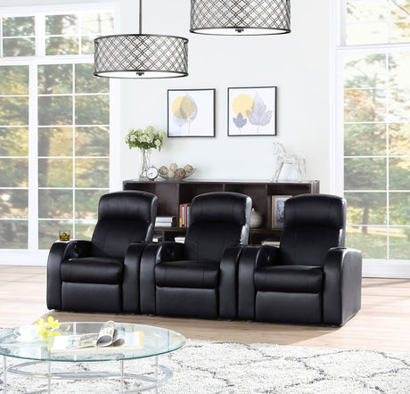 Cyrus 3-piece Upholstered Home Theater Seating - Tampa Furniture Outlet
