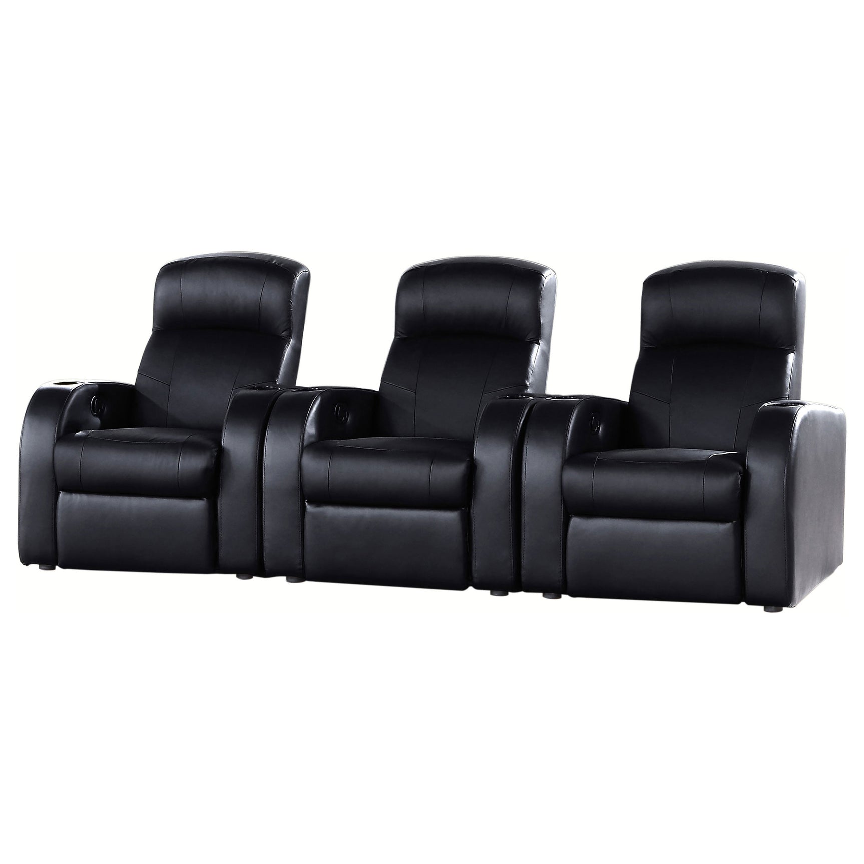 Tampa Furniture Outlet - Coaster - Cyrus 3-piece Upholstered Home Theater Seating - 600001-S3B