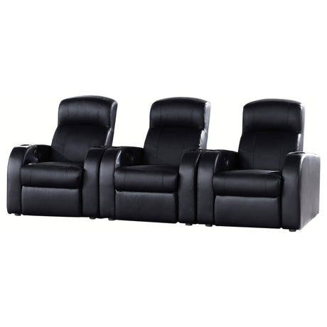 Tampa Furniture Outlet - Coaster - Cyrus 3-piece Upholstered Home Theater Seating - 600001-S3B