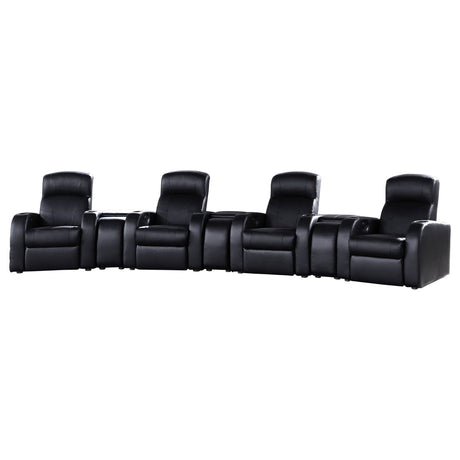Tampa Furniture Outlet - Coaster - Cyrus 7-piece Upholstered Home Theater Seating - 600001-S4A