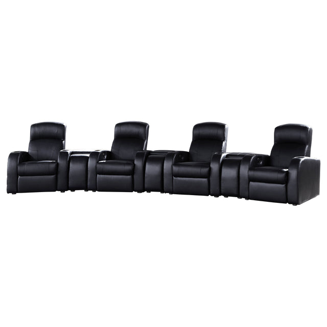 Tampa Furniture Outlet - Coaster - Cyrus 7-piece Upholstered Home Theater Seating - 600001-S4A